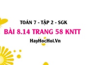 Bài 8.14 trang 58 Toán 7 Tập 2 Kết nối tri thức: Tính xác...